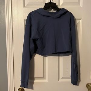 Lululemon cropped hoodie, size 8, blue